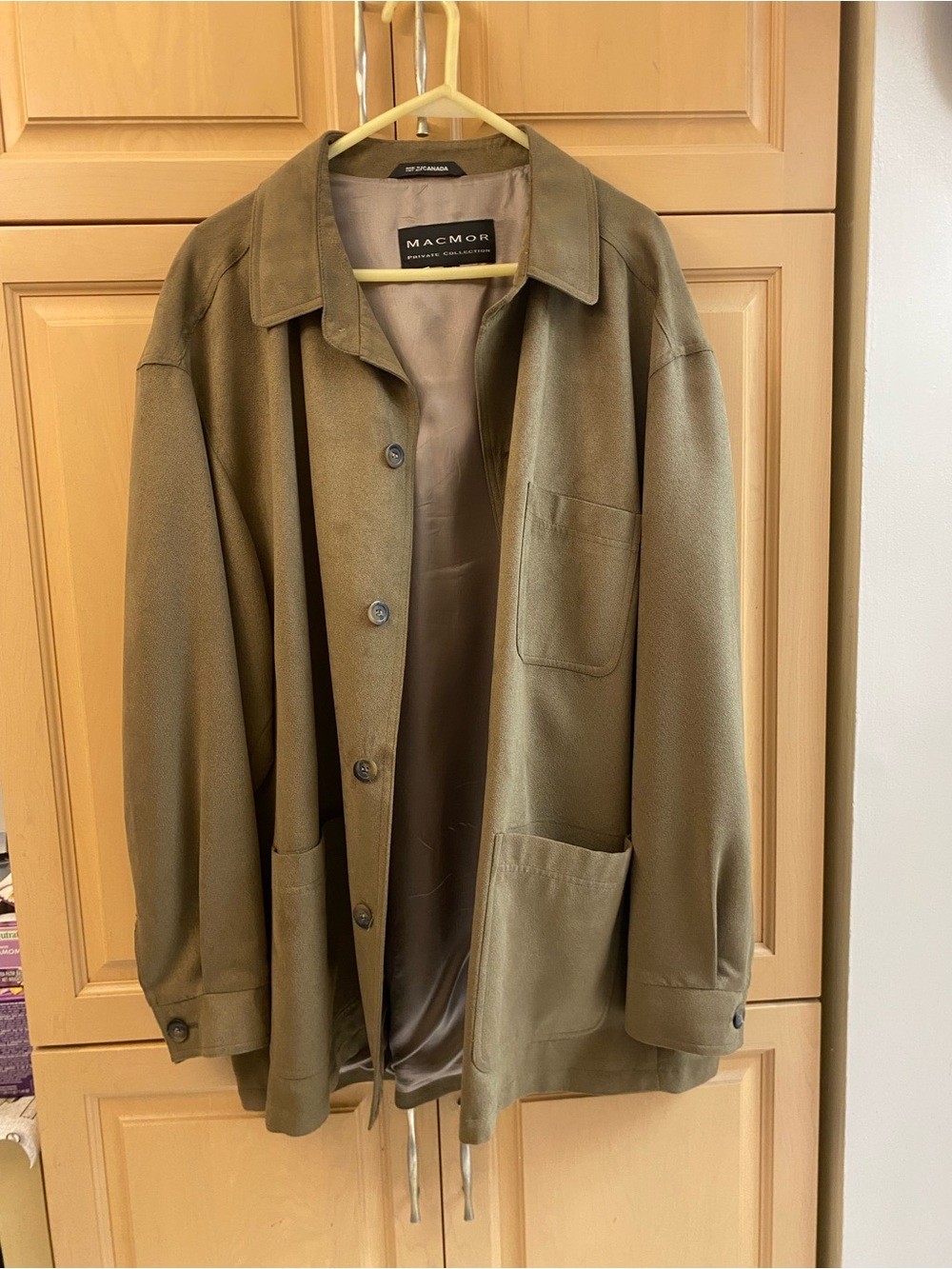 90s Made in Canada MacMor Chore Coat Shacket. Faux suede XL XXL